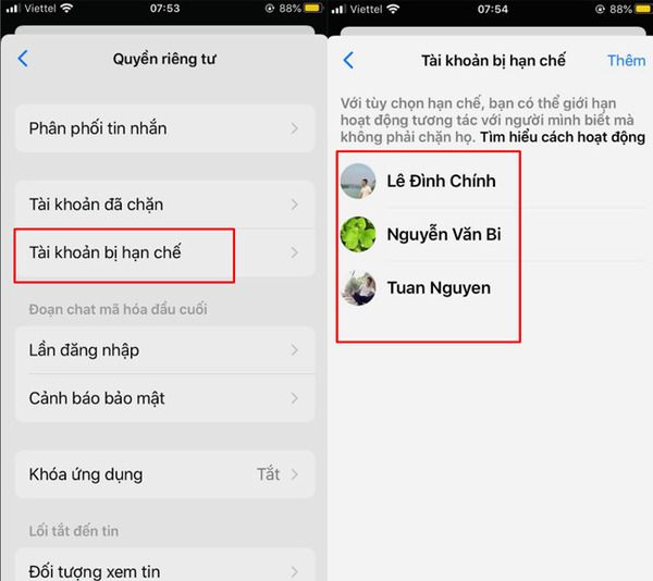 Cách mở chế độ hạn chế tin nhắn trên ứng dụng Messenger