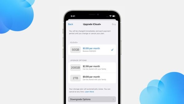 Dung lượng iCloud có nhiều mức giá khác nhau