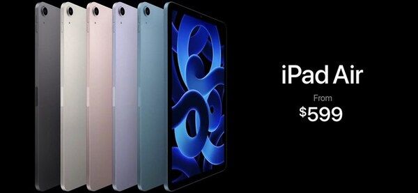 iPad Air 5 có giá khởi điểm từ 599 USD