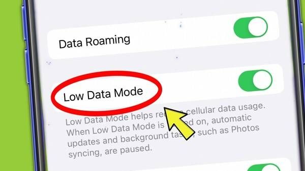 Nên tắt đi chế độ dữ liệu thấp trên iPhone của bạn